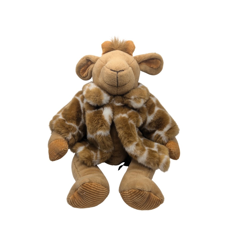 Russ Berrie Plush Tan Gisella Giraffe Faux Fur Coat Stuffed Animal
